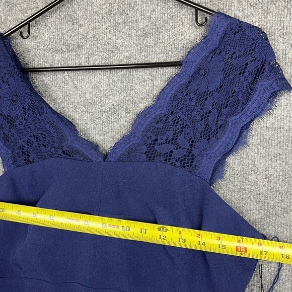 NEW ADRIANA PAPELL Lace Illusion Sleeveless Deep V Neck Dress SZ 10 - Picture 6 of 9